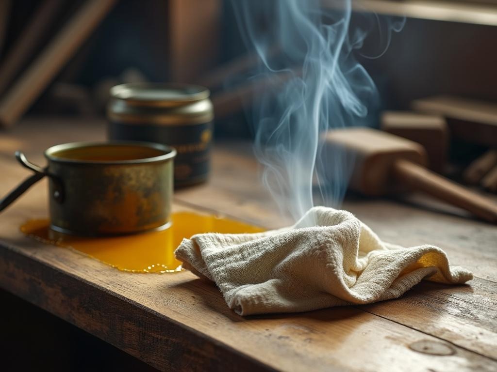 huile de lin bois danger