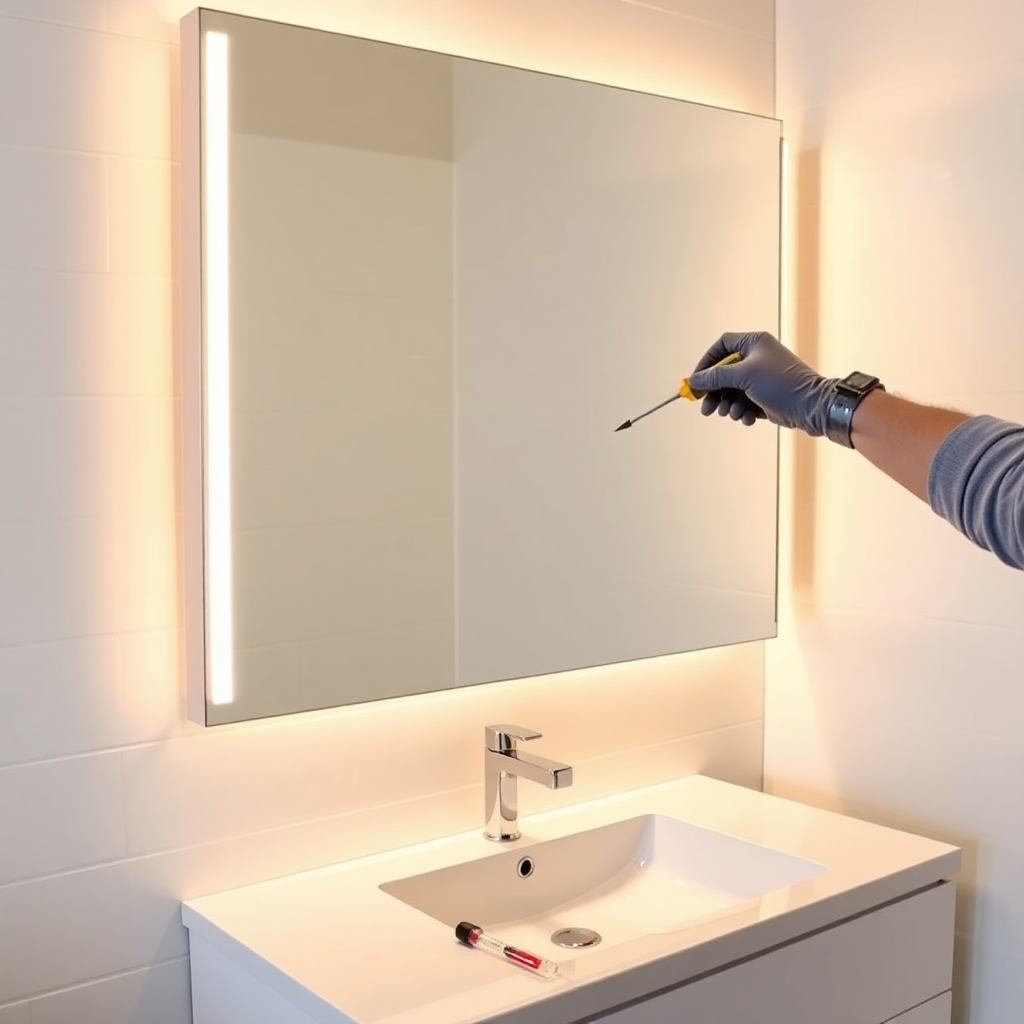 changer led miroir salle de bain