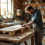 fabriquer un support tv avec palette